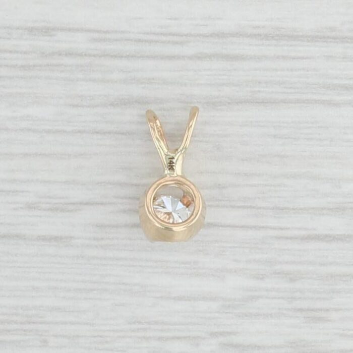 028ctw vs2 round diamond solitaire pendant 14k yellow gold 3218 scaled