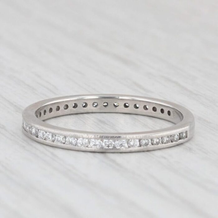 036ctw diamond wedding band 900 platinum stackable ring 0614