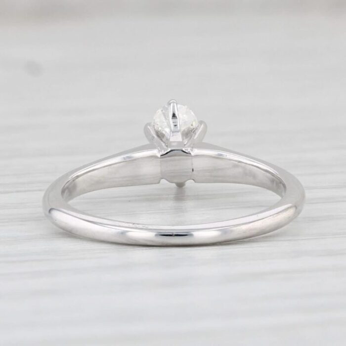 037ct vs2 oval solitaire diamond engagement ring 14k white gold size 525 2971