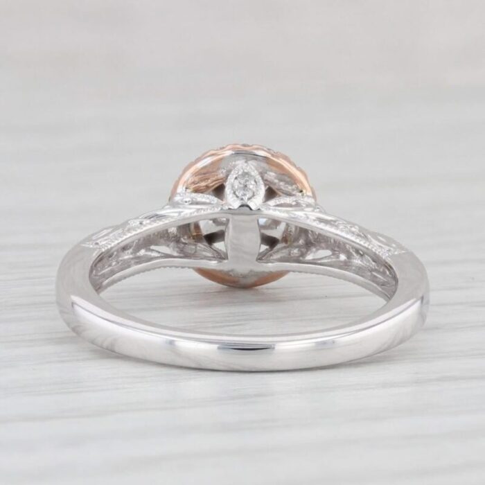 041ctw round diamond halo engagement ring 14k white rose gold size 7 8402