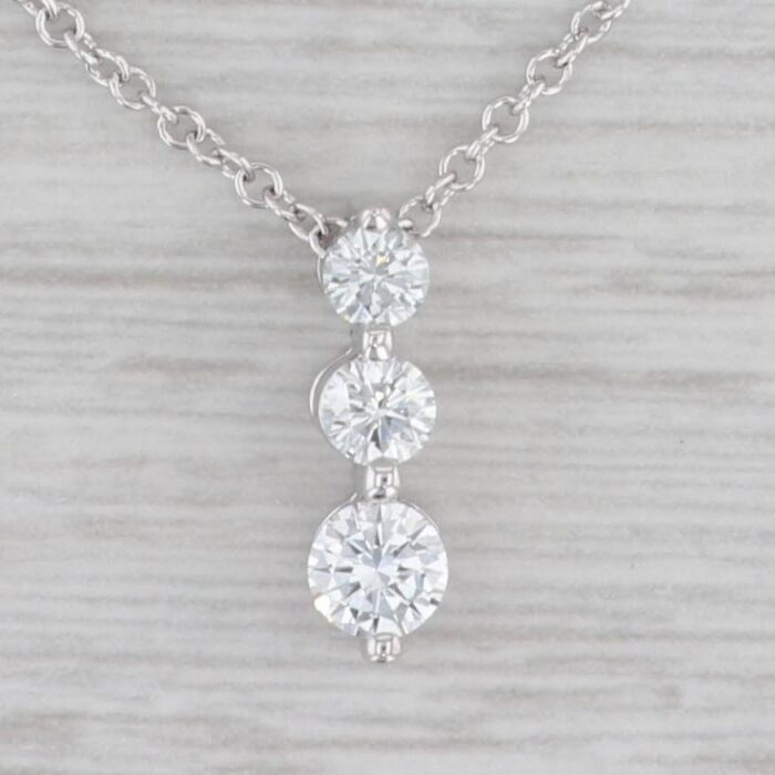 047ctw 3 stone diamond journey pendant necklace 14k white gold 18 cable chain 4560 scaled