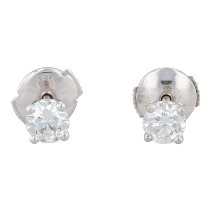 048ctw round solitaire stud earrings 14k white gold 2 pieces 9334