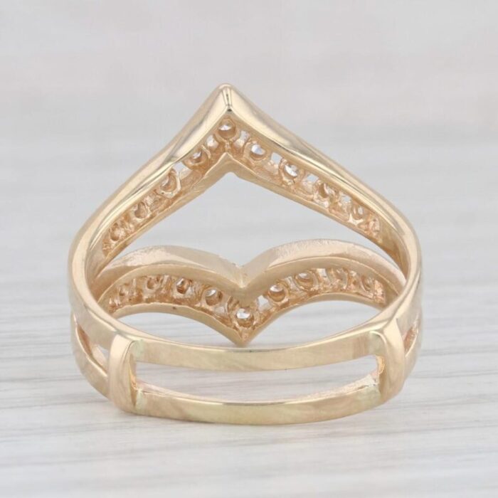 050ctw diamond ring jacket guard wrap bridal wedding 14k yellow gold size 775 0084