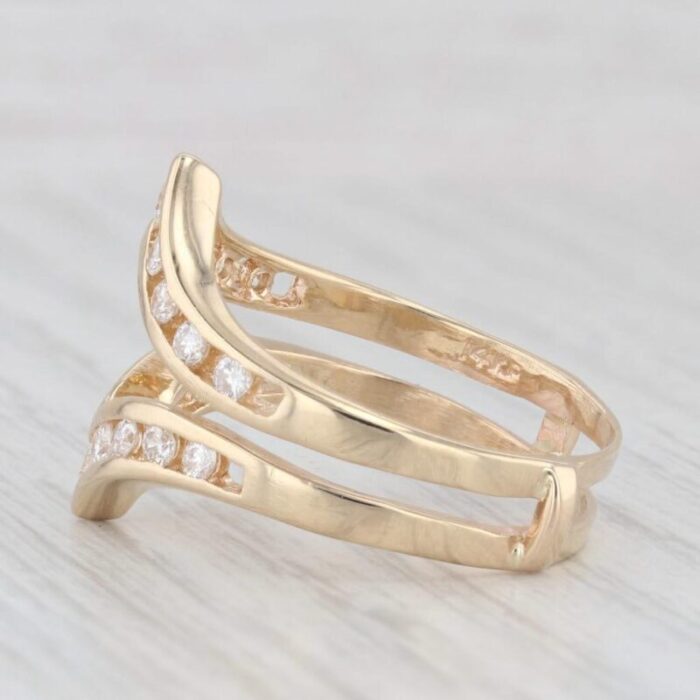 050ctw diamond ring jacket guard wrap bridal wedding 14k yellow gold size 775 1675