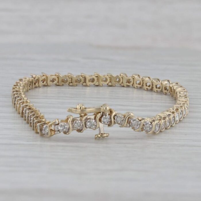 050ctw diamond tennis bracelet 14k yellow gold 7 36mm 3024