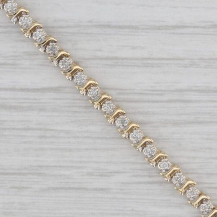 050ctw diamond tennis bracelet 14k yellow gold 7 36mm 5310