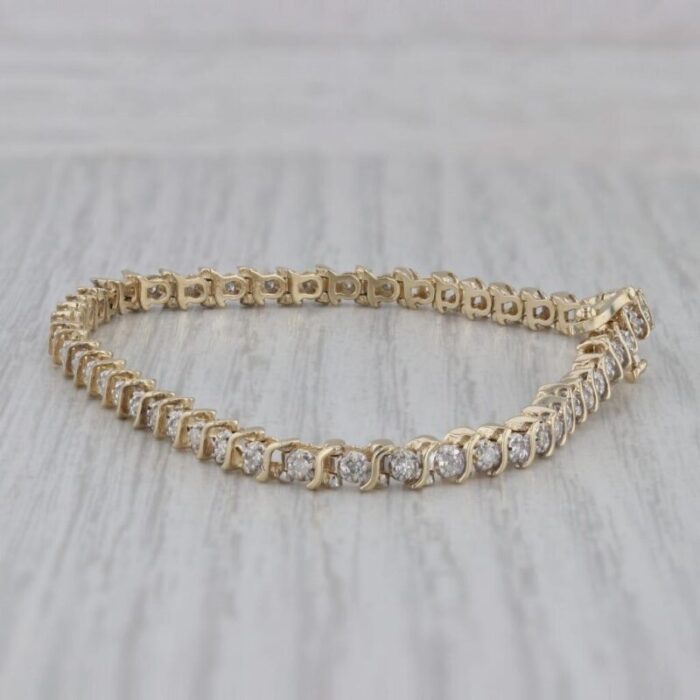 050ctw diamond tennis bracelet 14k yellow gold 7 36mm 7894