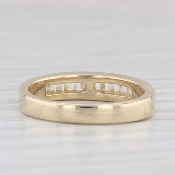 050ctw diamond womens wedding band 14k yellow gold size 625 stackable ring 0214