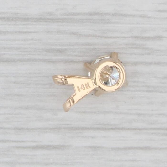 054ct diamond pendant 14k yellow gold round solitaire drop 1894 scaled