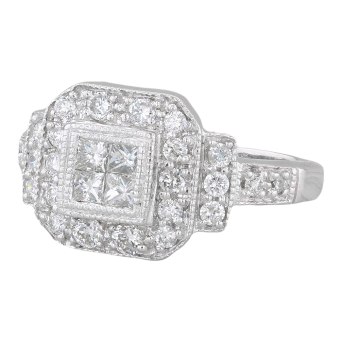 065ctw princess diamond engagement ring 14k white gold size 625 2969