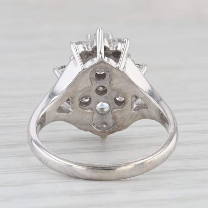 075ctw diamond cluster ring 14k white gold size 55 1485