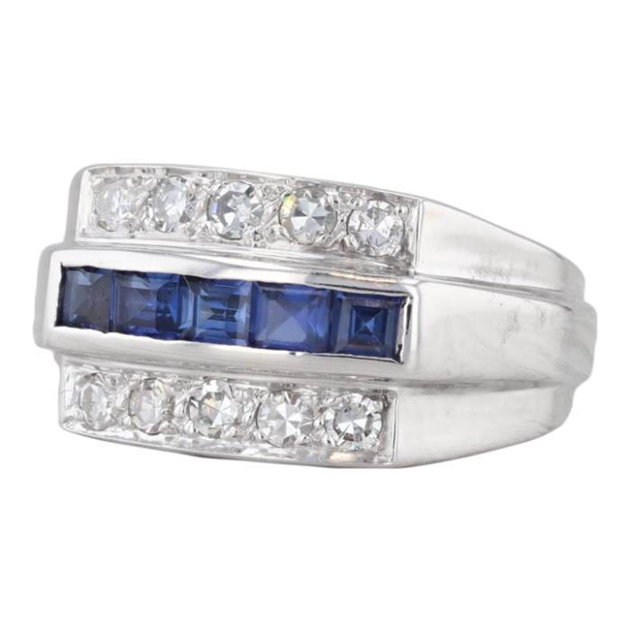 080ctw lab created sapphire diamond ring wedding band 14k white gold size 675 4126