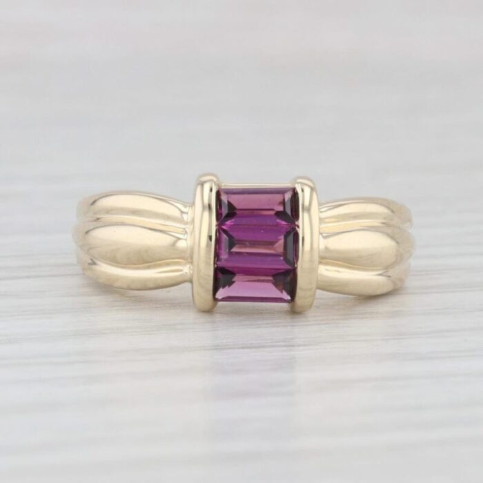 090ct rhodolite garnet ring 14k yellow gold size 7 3117