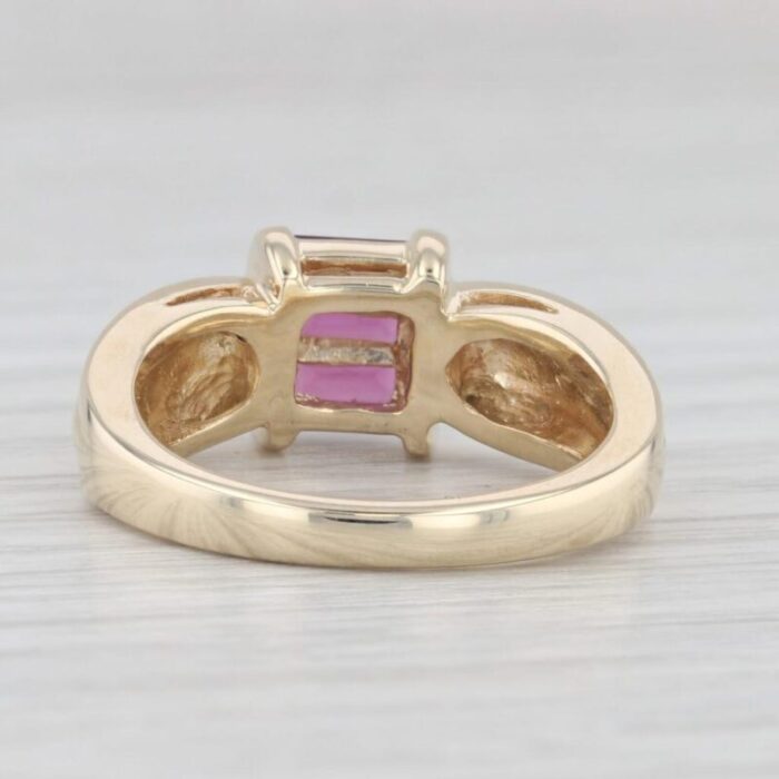 090ct rhodolite garnet ring 14k yellow gold size 7 8451