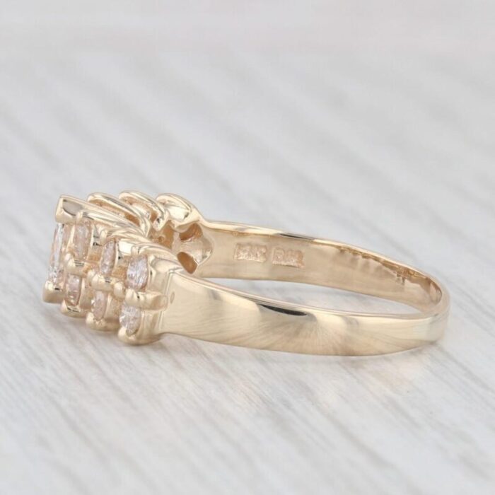 096ctw tiered diamond ring 14k yellow gold stackable anniversary size 85 7684