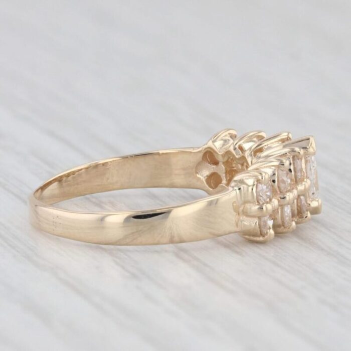 096ctw tiered diamond ring 14k yellow gold stackable anniversary size 85 8493