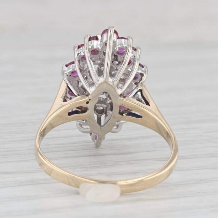 103ctw diamond cluster ruby halo ring 14k yellow gold size 775 1910