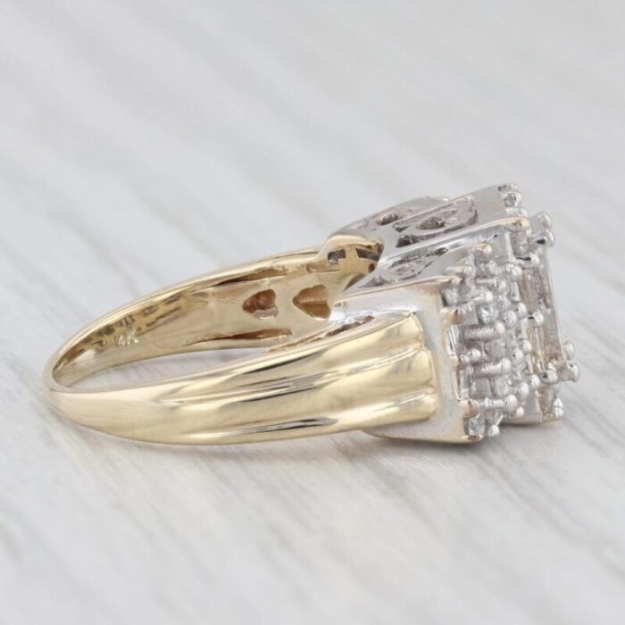 103ctw diamond clusters ring 14k gold size 6 heart bridge 9905