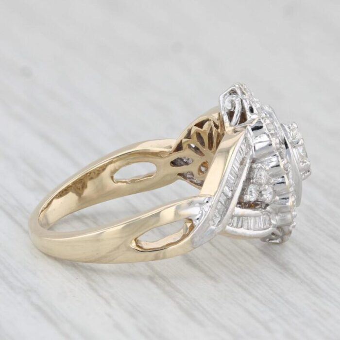 103ctw diamond ring 14k white yellow gold size 7 engagement 0715