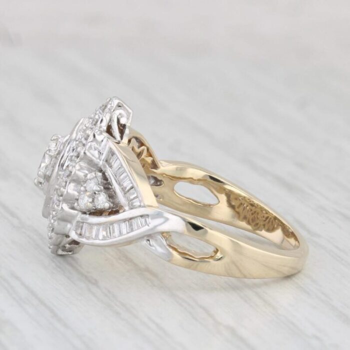 103ctw diamond ring 14k white yellow gold size 7 engagement 0896