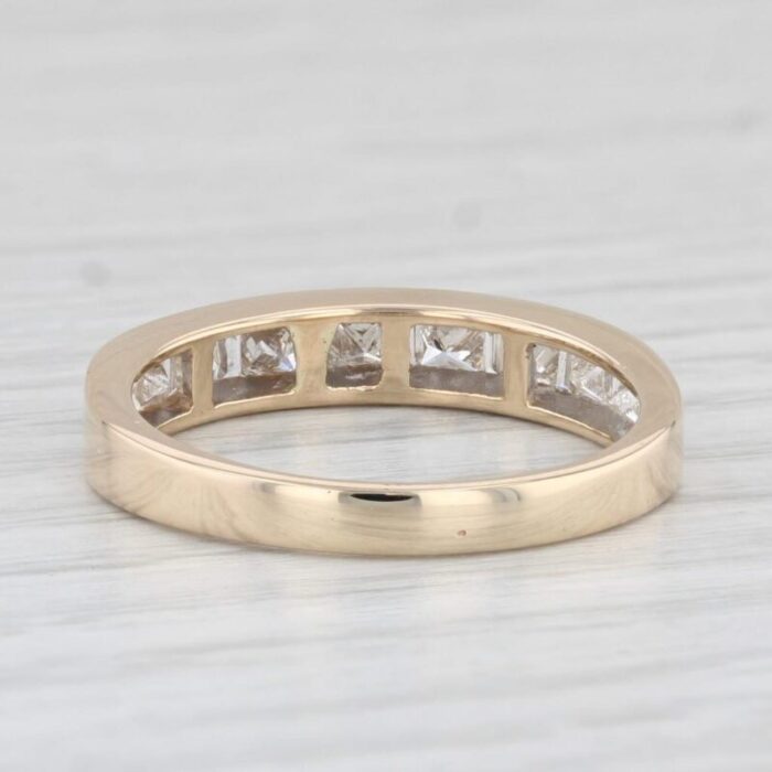 105ctw channel set diamond wedding band 14k yellow gold size 875 stackable 3877