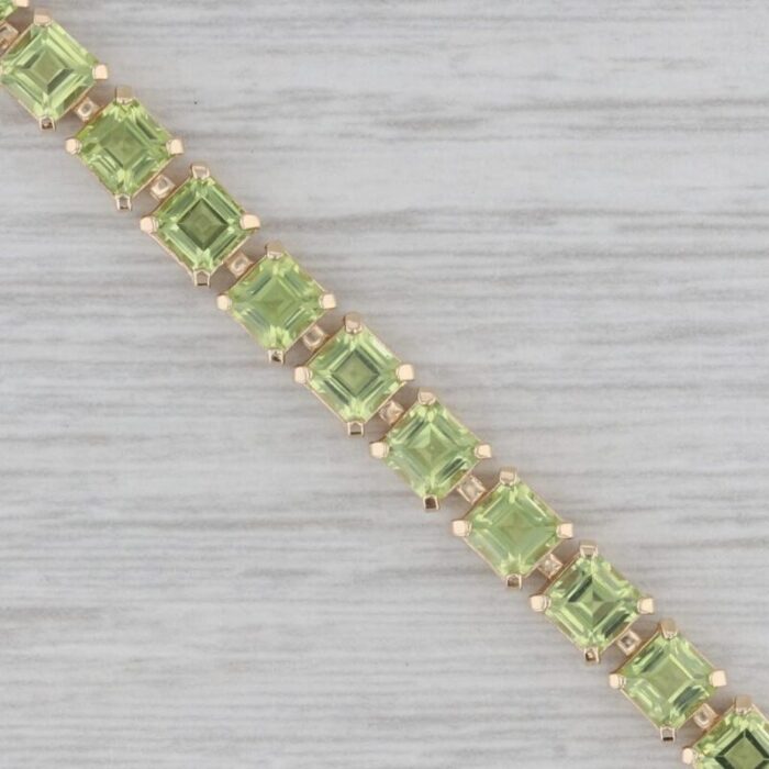 1160ctw peridot 14k yellow gold tennis bracelet 775 4401