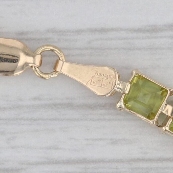 1160ctw peridot 14k yellow gold tennis bracelet 775 8842 scaled