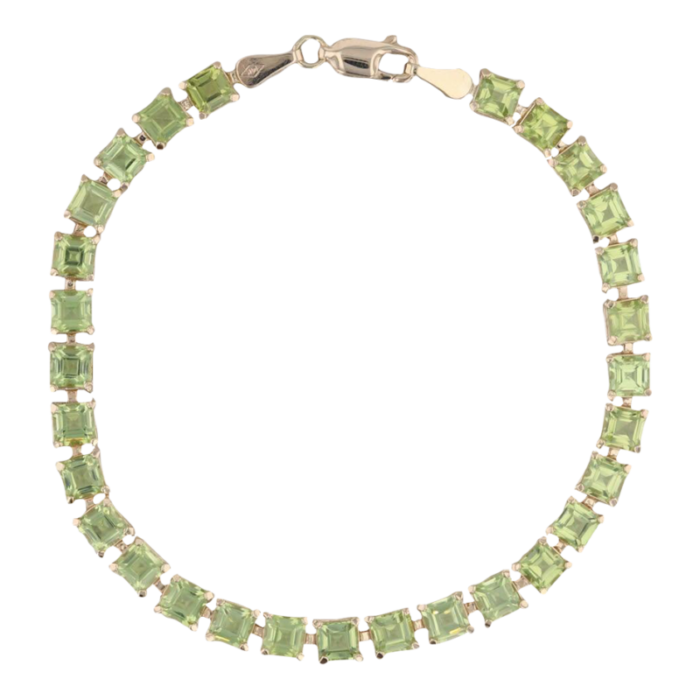 1160ctw peridot 14k yellow gold tennis bracelet 775 9608