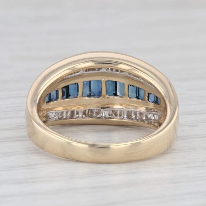 120ctw blue sapphire diamond ring 14k yellow gold size 7 town and country 4628