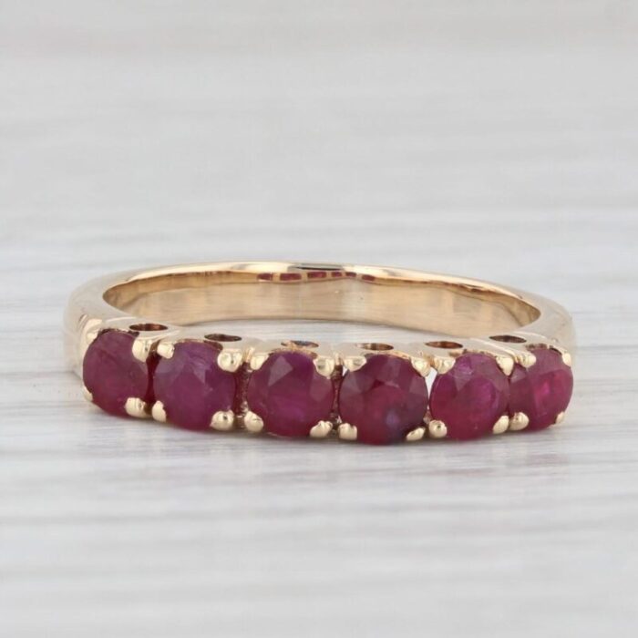 120ctw ruby stackable ring 18k yellow gold size 725 7399