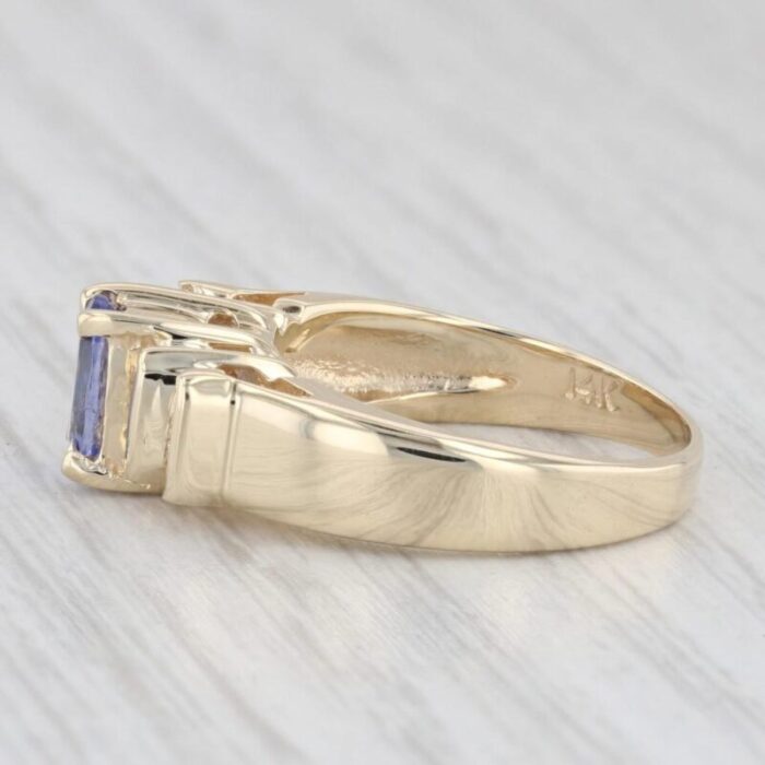 125 ctw tanzanite diamond baguette 14k yellow gold size 625 ring 6184