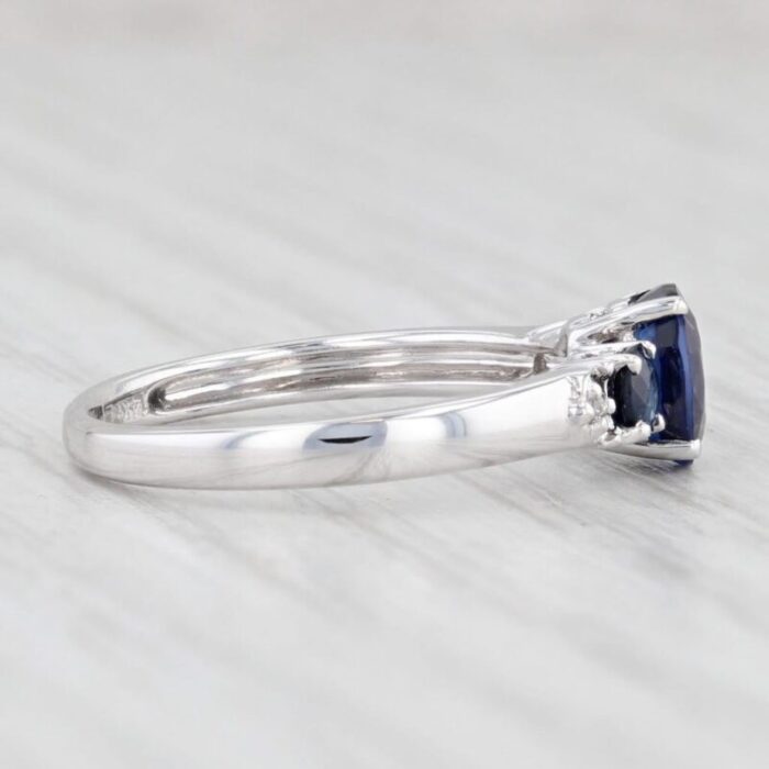 128ctw brilliant blue oval sapphire ring 14k white gold size 55 8460