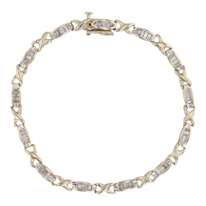 150ctw diamond tennis bracelet 10k yellow gold 725 4mm 3302