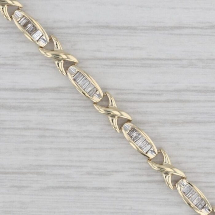 150ctw diamond tennis bracelet 10k yellow gold 725 4mm 4737