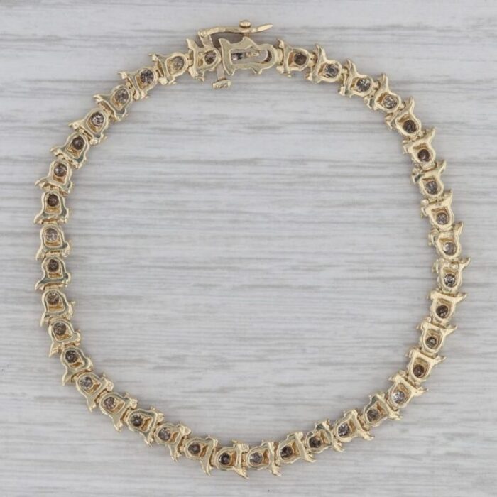 150ctw diamond tennis bracelet 10k yellow gold 725 8597