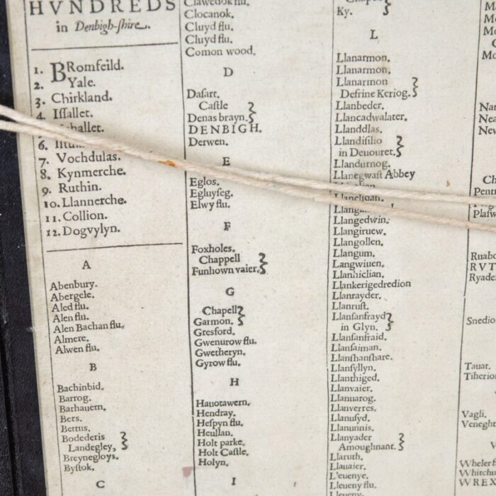 17th century map of denbighshire by john speed 1610s 28