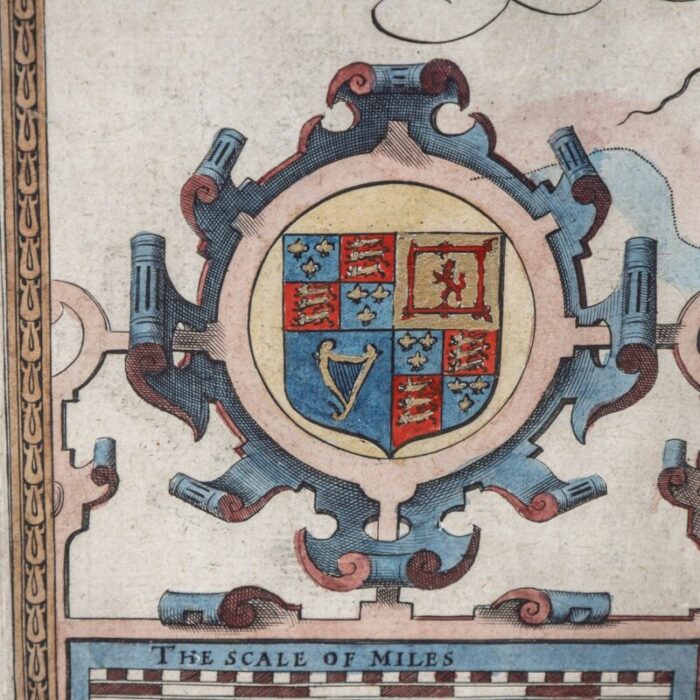 17th century map of denbighshire by john speed 1610s 9