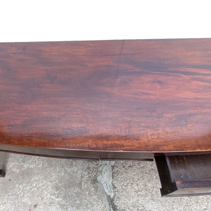 18th century english george iii mahogany veneer bowfront serving table 2467