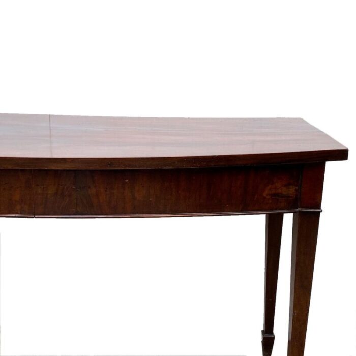 18th century english george iii mahogany veneer bowfront serving table 3397