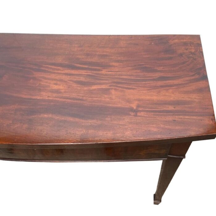 18th century english george iii mahogany veneer bowfront serving table 4094