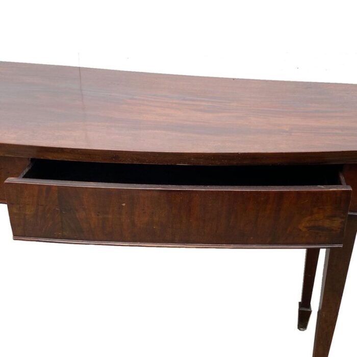 18th century english george iii mahogany veneer bowfront serving table 7011