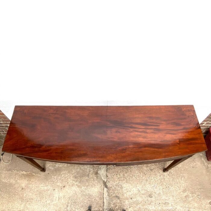 18th century english george iii mahogany veneer bowfront serving table 7290