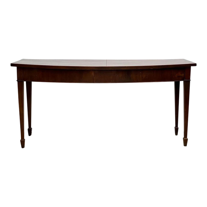 18th century english george iii mahogany veneer bowfront serving table 8061