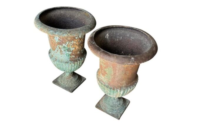 18th century french medici urns set of 2 4787