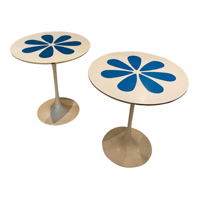 1960s daisy tulip tables a pair 6457