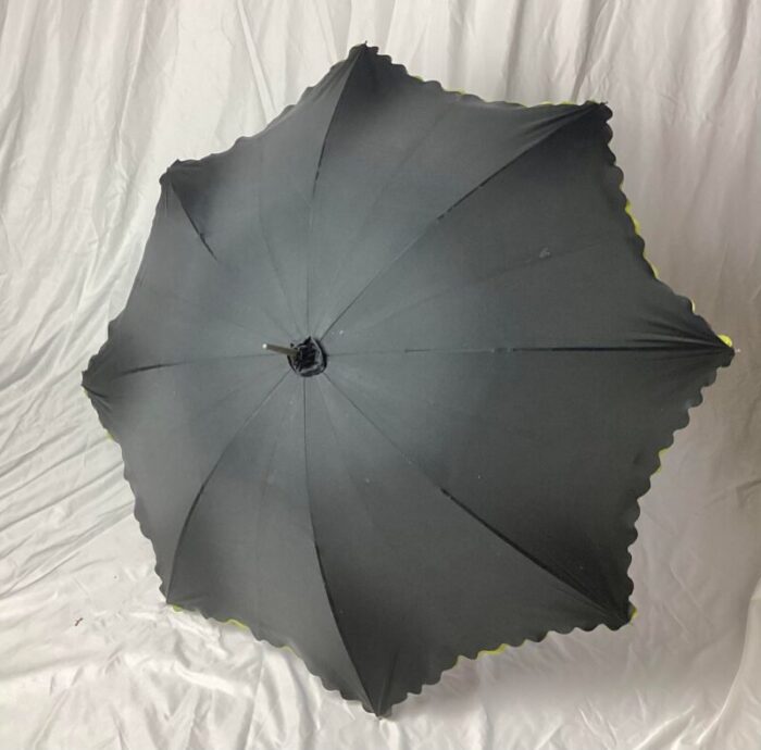 1960s mid century parasol umbrella with jeweled repousse handle purchased in italy 8723