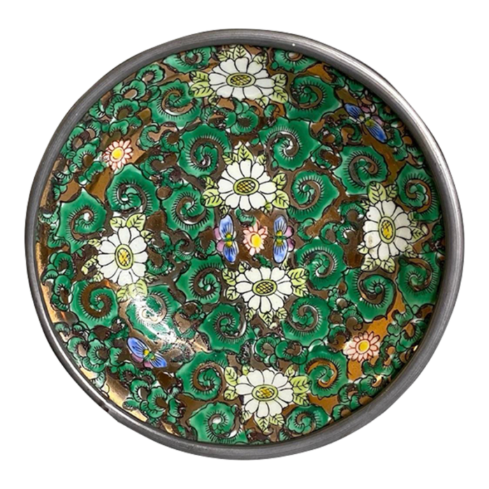 1970s japanese porcelain ware hand decorated bowl made in hong kong 6808