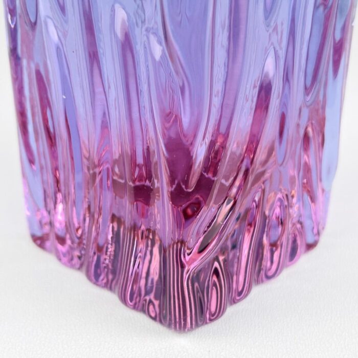 1970s vintage textured murano glass vase tronchi italy 9976