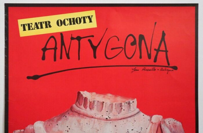 1980 polish theater poster antygonia antigone pagowski 6682