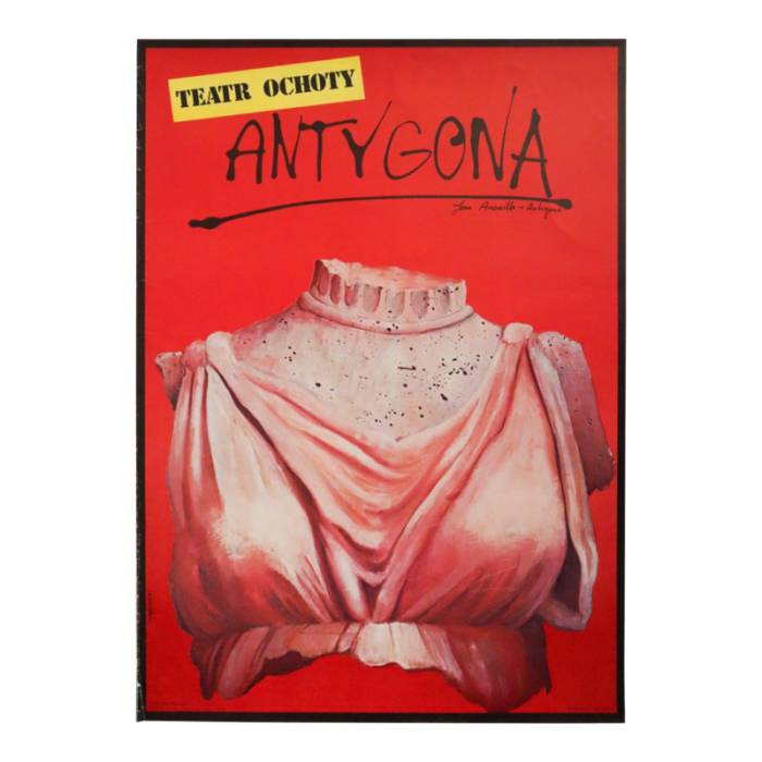 1980 polish theater poster antygonia antigone pagowski 9305